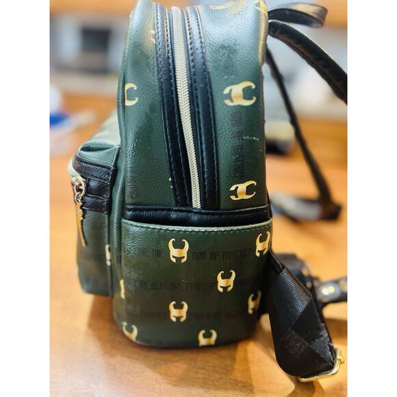 Loungefly Marvel Loki God of Mischief Mini Backpack FYE Exclusive READ main image 13